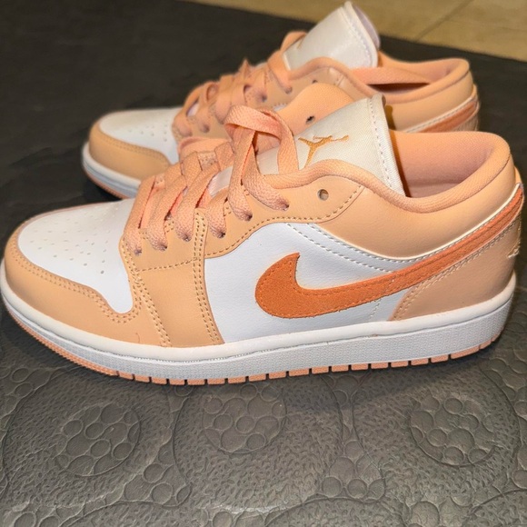Nike Orange and White Low-Top Sneakers - Picture 3 of 5